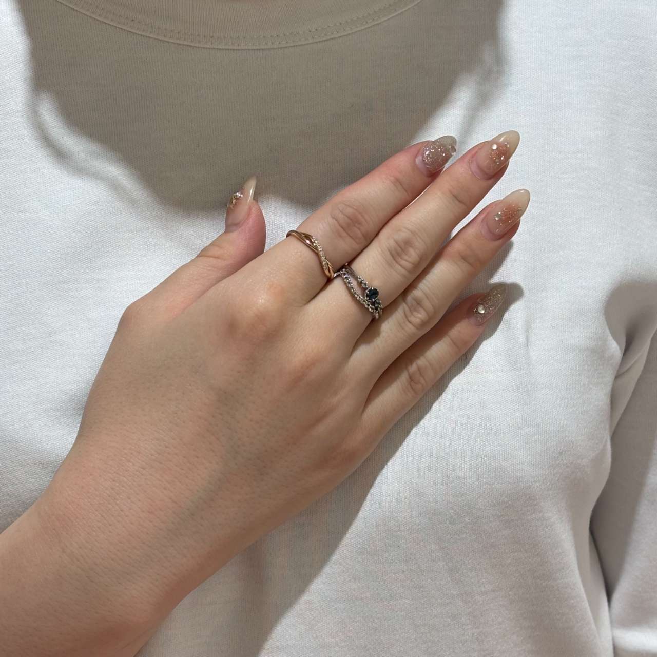 4℃ K10リング 9号 Canal4℃ 指輪 リング K10ピンクゴールドリング レディース