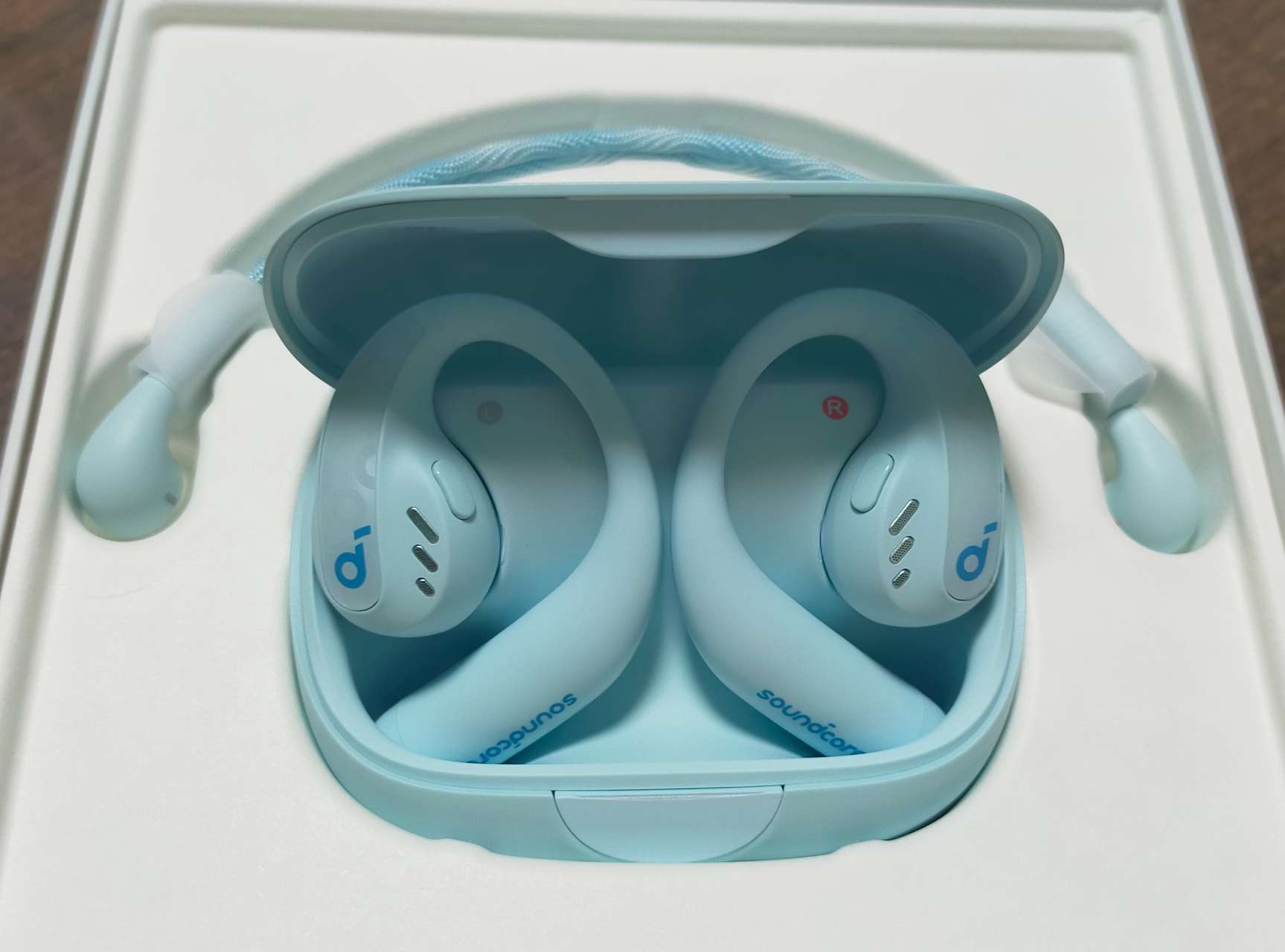 完全ワイヤレスBluetoothオープンイヤー型イヤホン(ミッドナイト