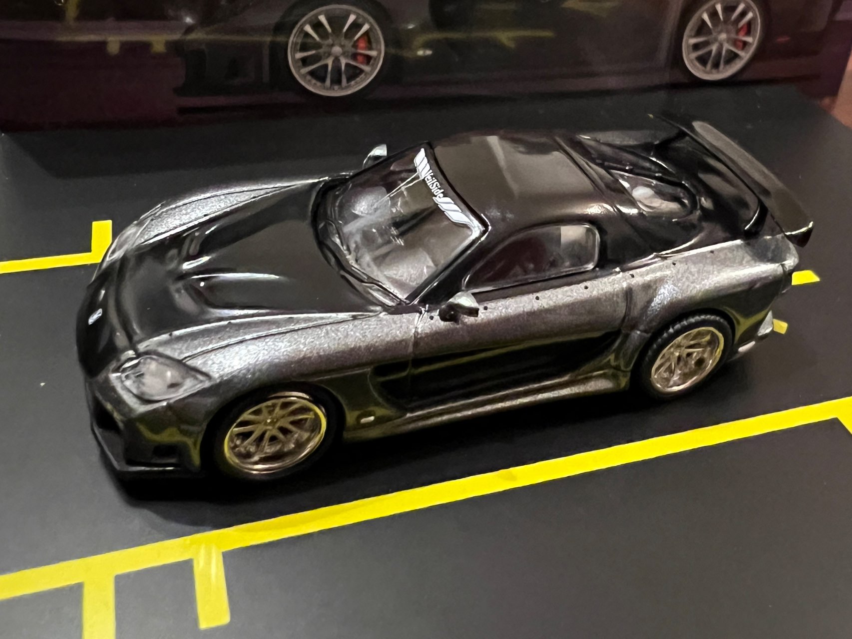 1/64 Mazda RX-7 VeilSide Fortune7 Grey metallic / Black【T64G-075