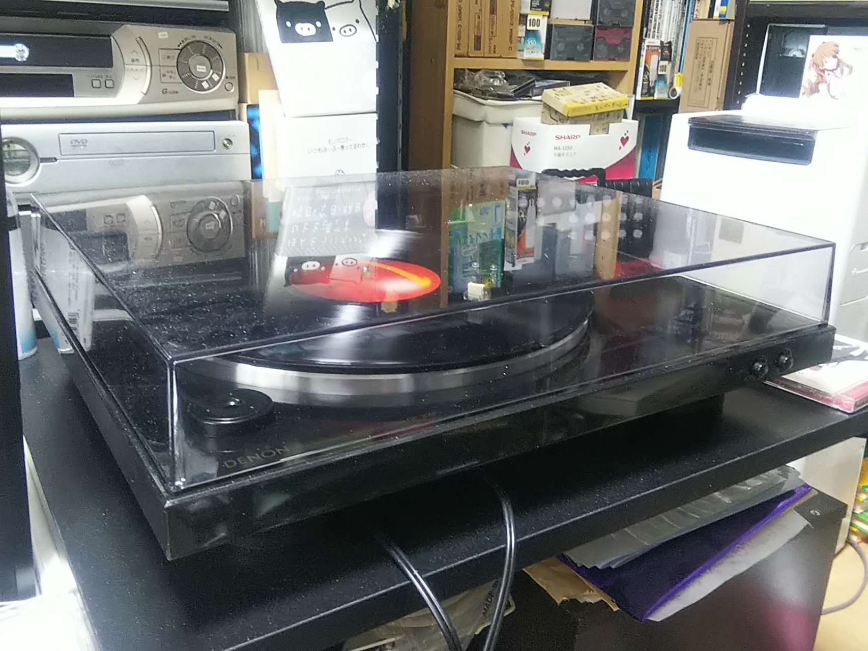 【直接引渡し限定】DENON デノン DP-300F-K ブラック アナログレコードプレーヤー フルオートプレーヤーシステム ベルトドライブ 通電確認 回転動作確認品 DP-300F - フルオート・レコードプレーヤー | Denon - 日本
