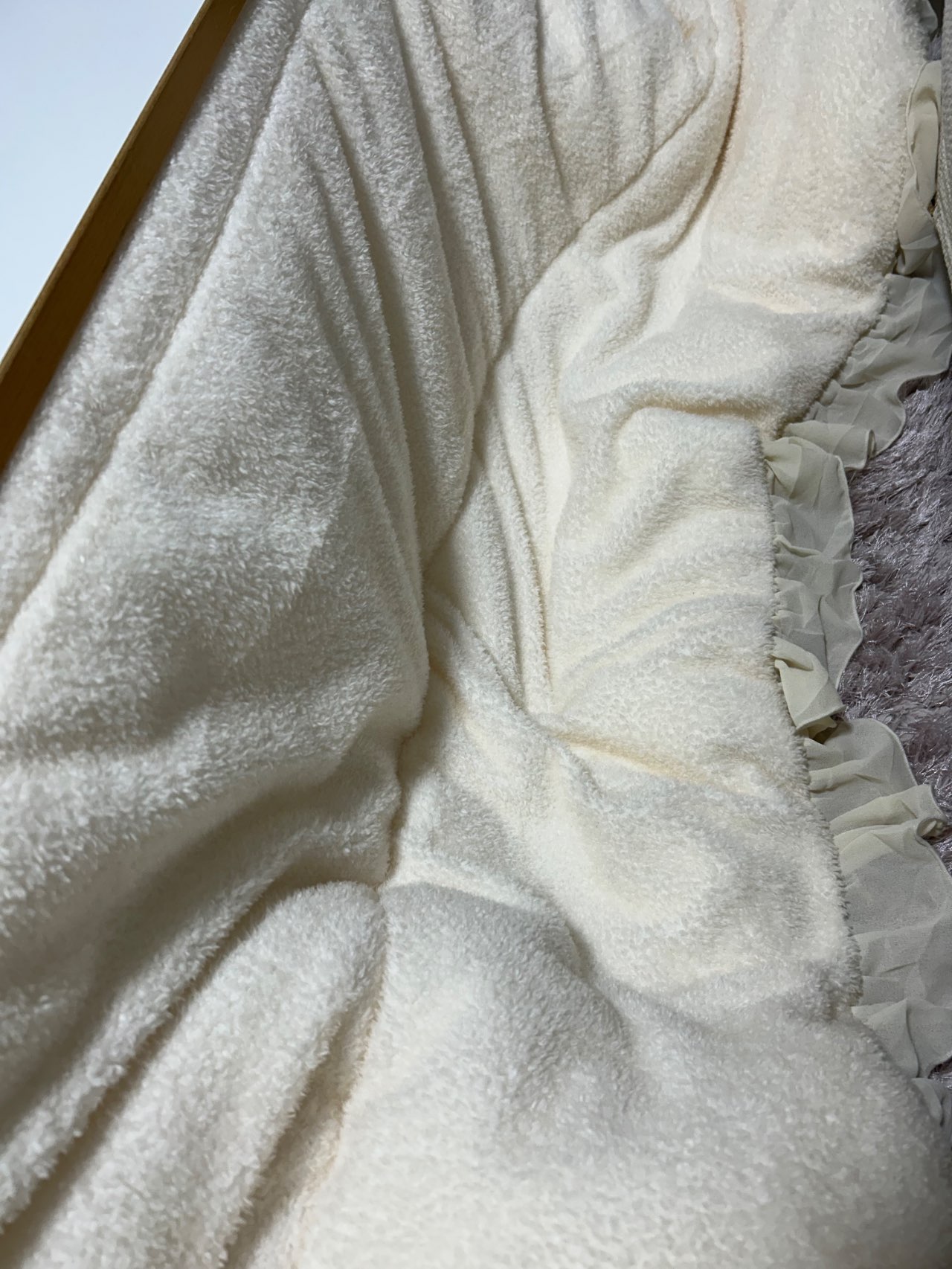 オンラインショップ限定】ホワモコ フリル こたつ布団 長方形 1900