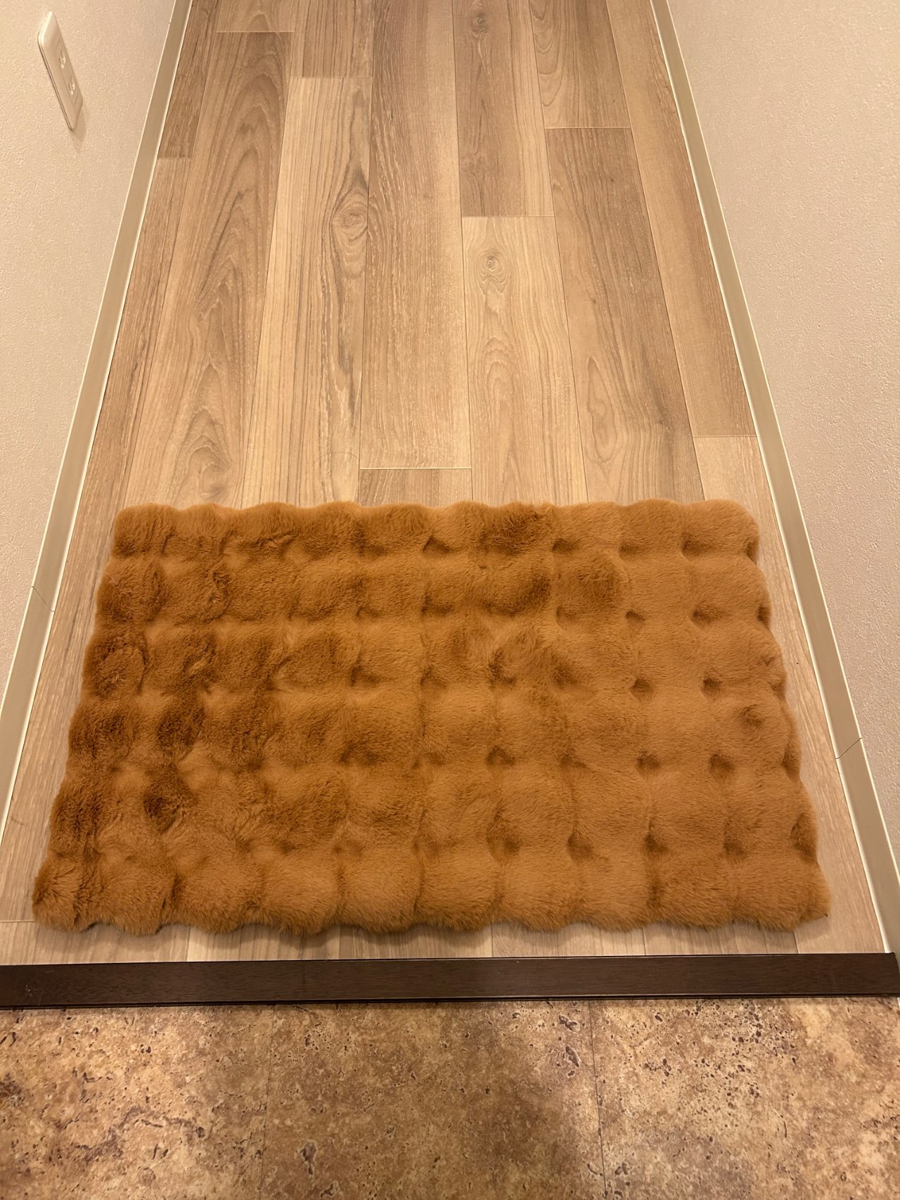 未使用品 フランフラン 低反発 ポコモコファーラグ S 未使用フランフラン