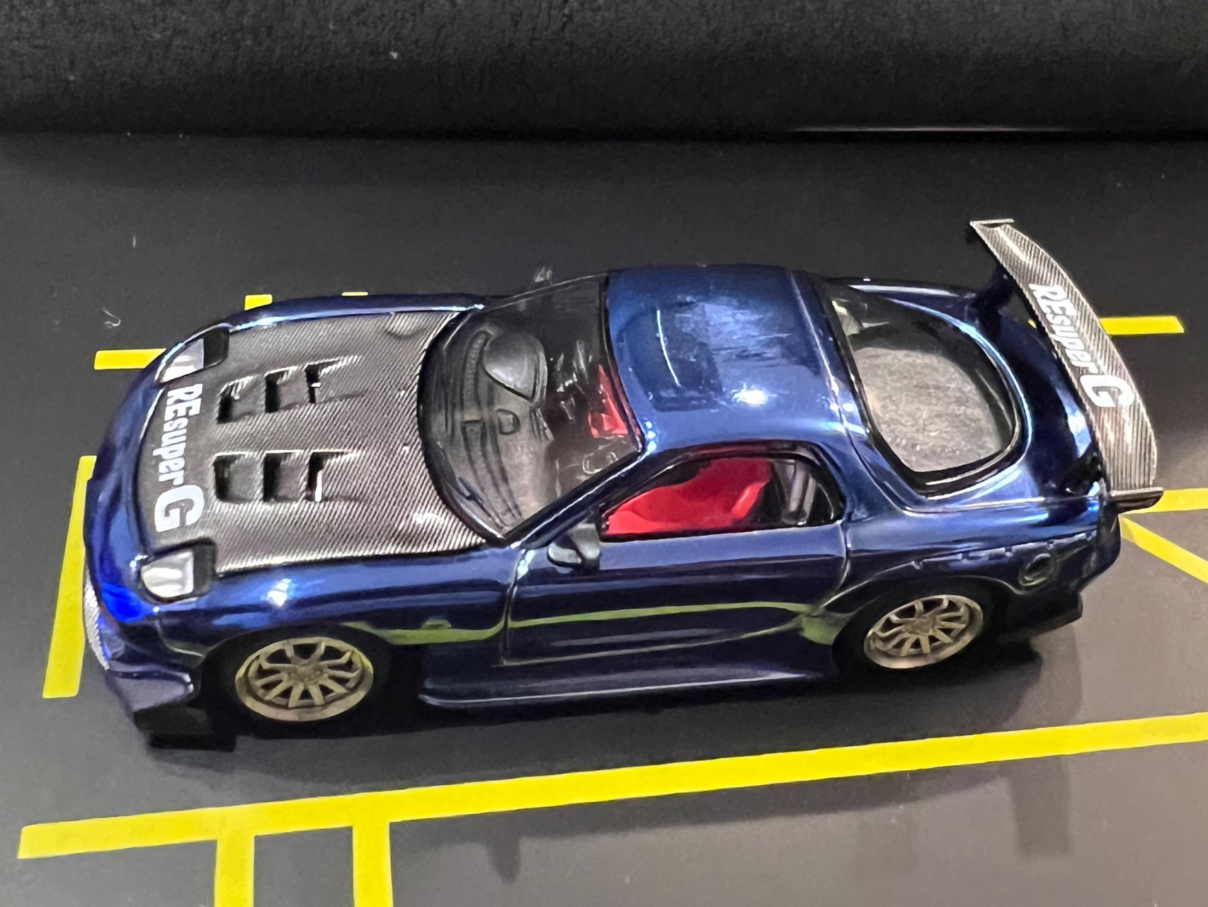 1/64 マツダ RX7 RE：雨宮 ワイドボディ ブルークロム【PR640223