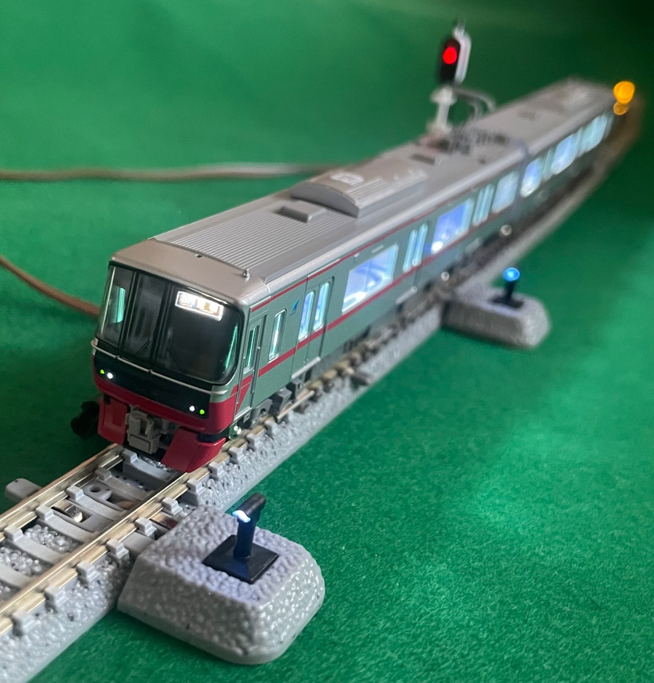 に*ぃ様 グリーンマックス名鉄3300系（新塗装）基本4両編成セット動力