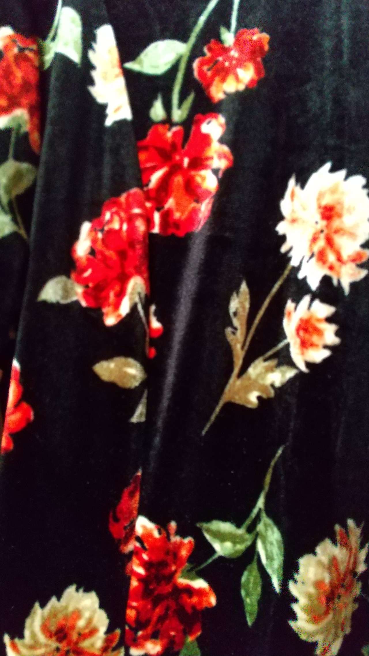 花柄プリントベロアワンピース - ベルーナ【公式】