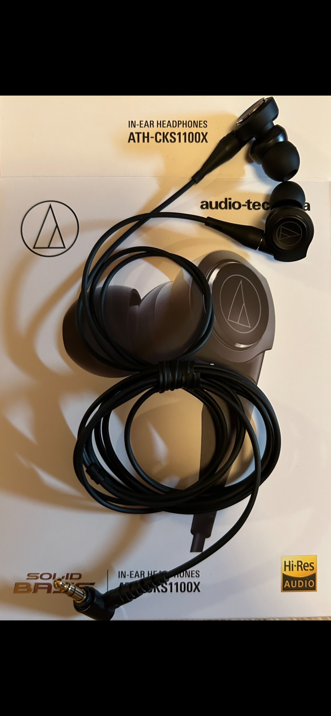 【美品】オーディオテクニカ ATH-CKS1100X イヤホン イヤホン カナル型 ATH-CKS1100X ブラック [φ3.5mm ミニプラグ