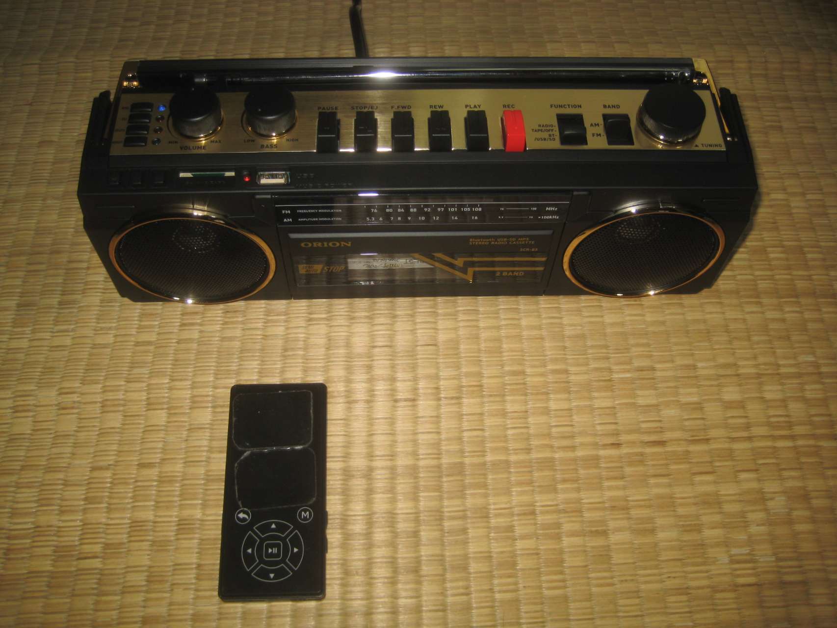 Bluetooth機能搭載ステレオラジオカセット（ブラック） | オリオン