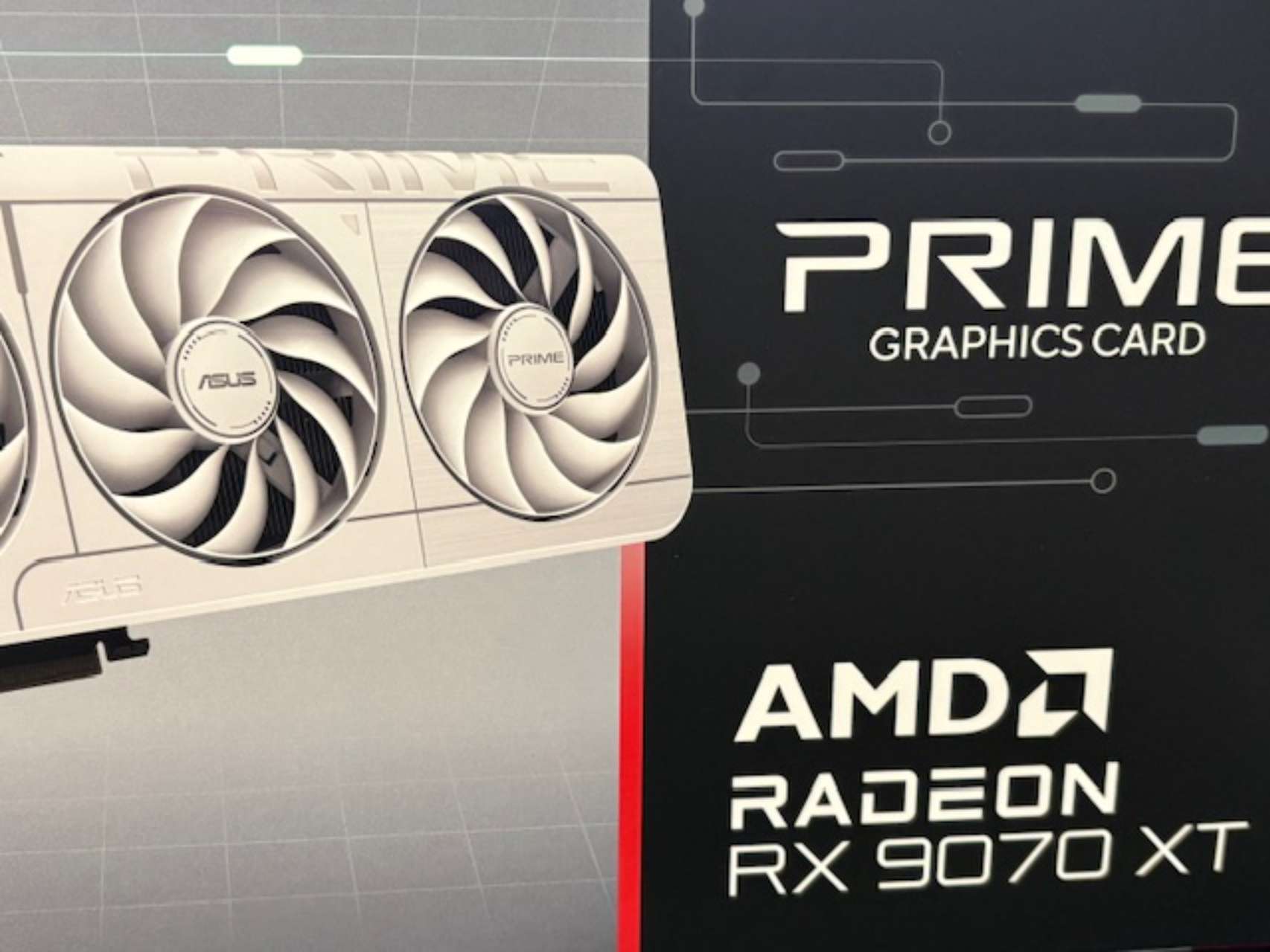 ASUS Prime Radeon RX 9070 XT White OC Edition 16GB GDDR6 ホワイト