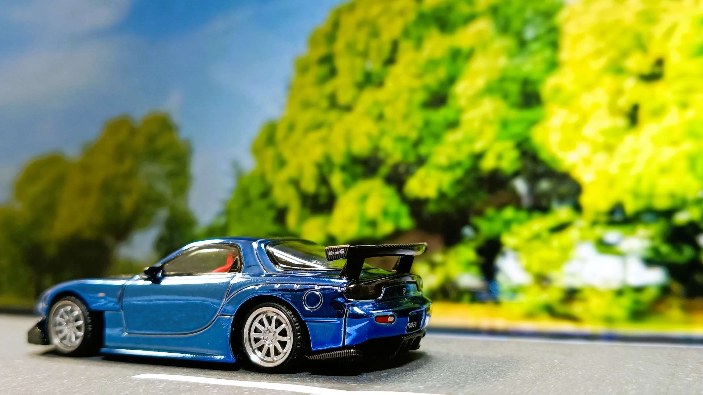 1/64 マツダ RX7 RE：雨宮 ワイドボディ ブルークロム【PR640223